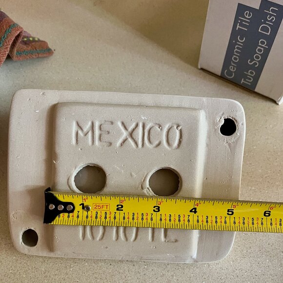 Tub Soap Dish Tile * American Olean * Off-White/Bone/Cream * Thinset Wall Mount - Picture 6 of 7